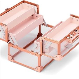 Allegro Clear Acrylic & Rose Gold Beauty Vanity Case